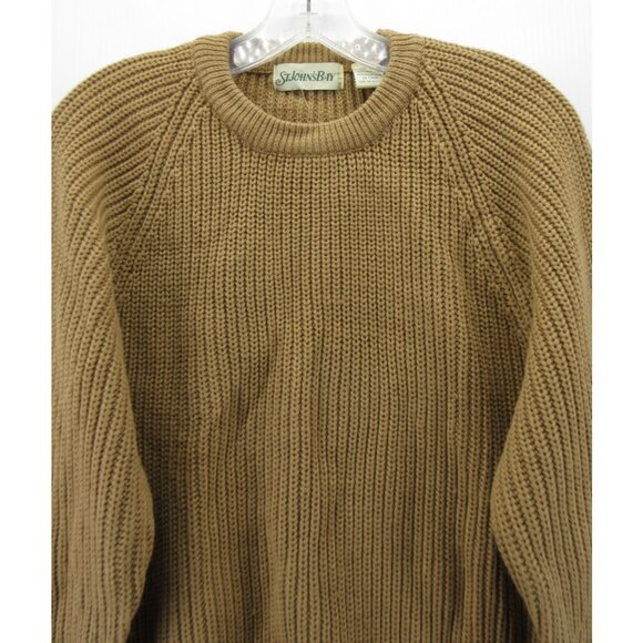 VINTAGE St Johns Bay Sweater Medium Fisherman Ribbed Chunky 80s NEW - Picture 2 of 12